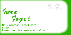 imre fogel business card